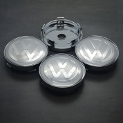 Колпачки на ступицу Фольксваген/Volkswagen хром NZDK 040 пластик, металл, 4 шт.